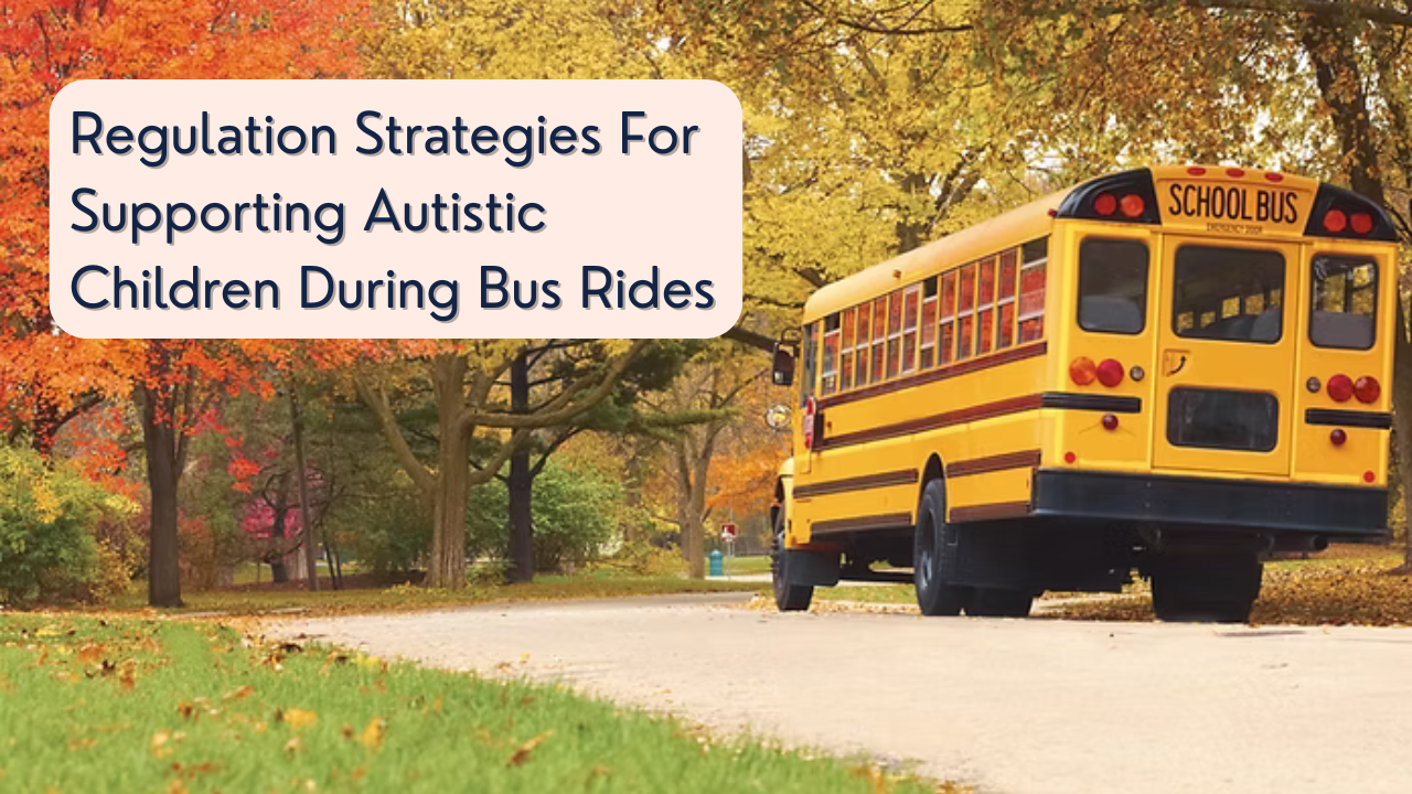 A school bus on its way to pick up a child with autism