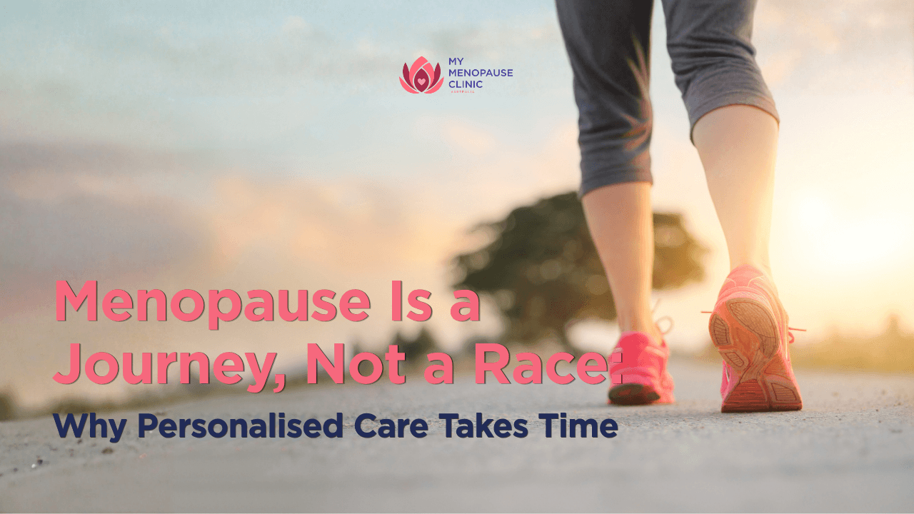 Woman walking at sunset, representing a personalised menopause care journey
