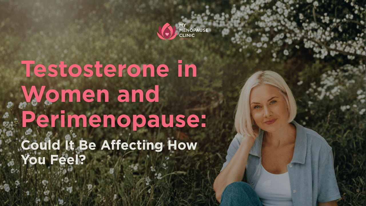 woman sitting calmly outdoors reflecting on how testosterone in women and perimenopause affects how she feels