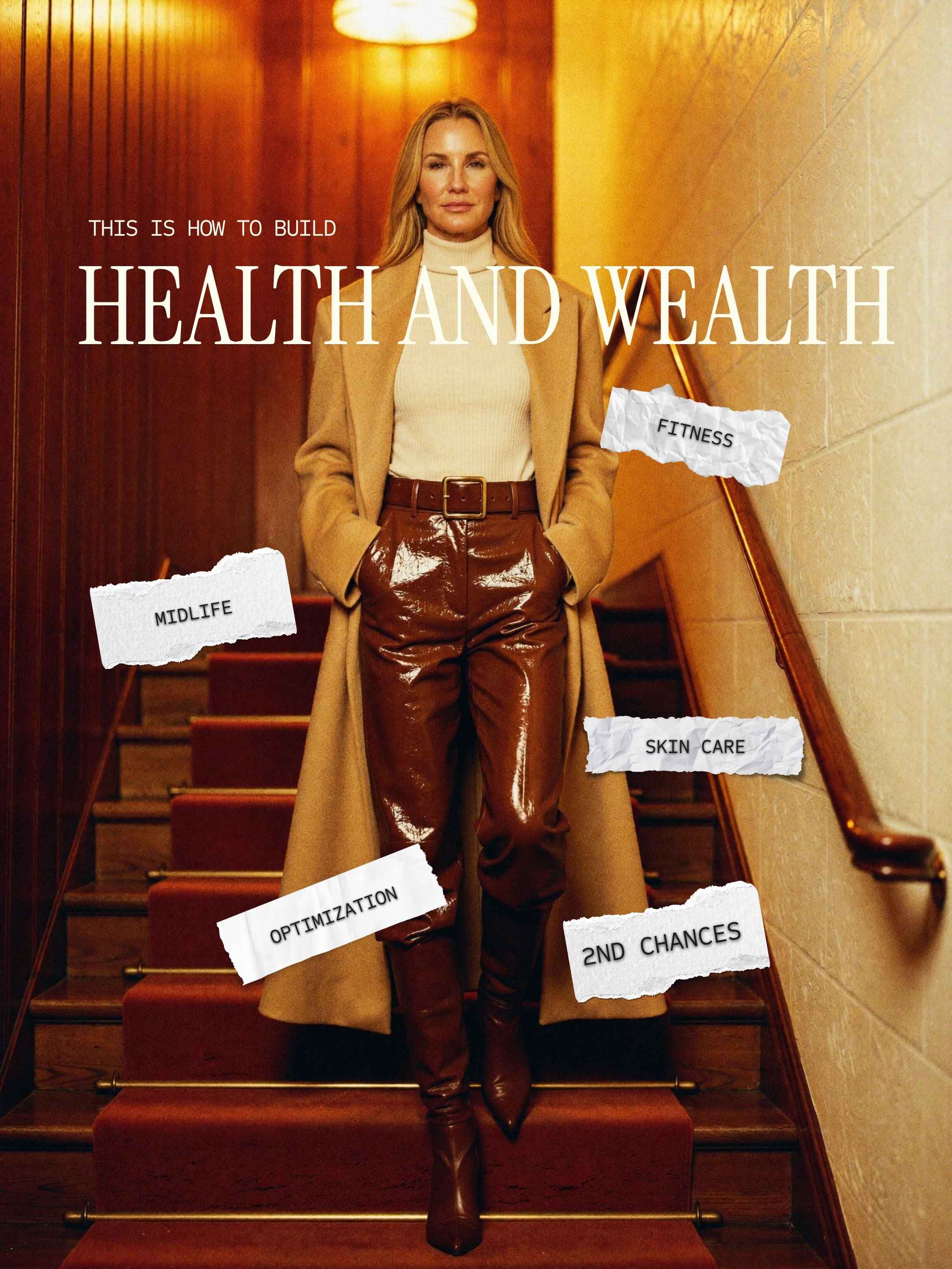 Elissa on the stairs: this is how to build health and wealth
