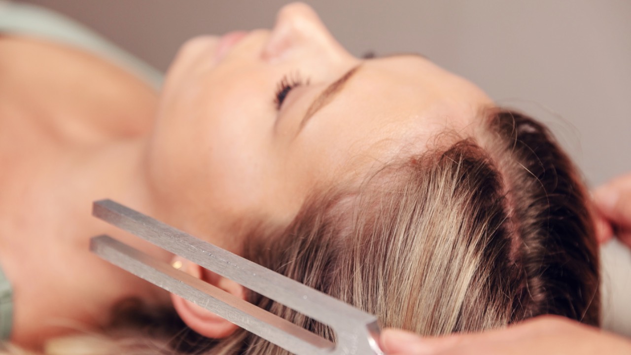 Human Using Tuning Forks Tuning Fork Sound Therapy | Be Well My Body