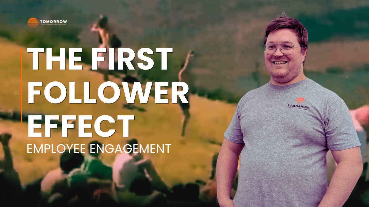 A man dancing on a hill. Brad Eather cut out on the thumbnail of the first follower effect describing Derek Sivers talk about making a movement