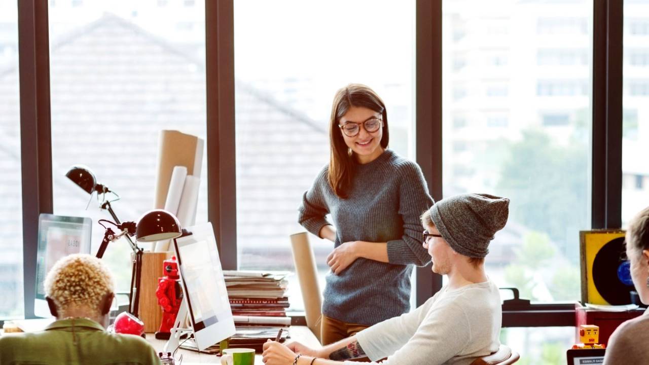 Employees working effectively within a clear and supportive work environment