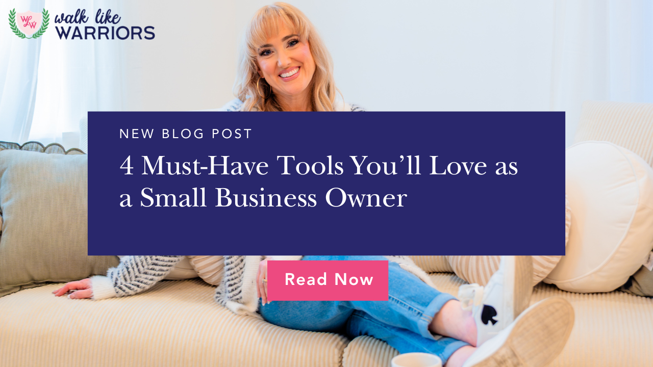 Small business owner using productivity tools like Calendly, timers, and time blocking to stay organized