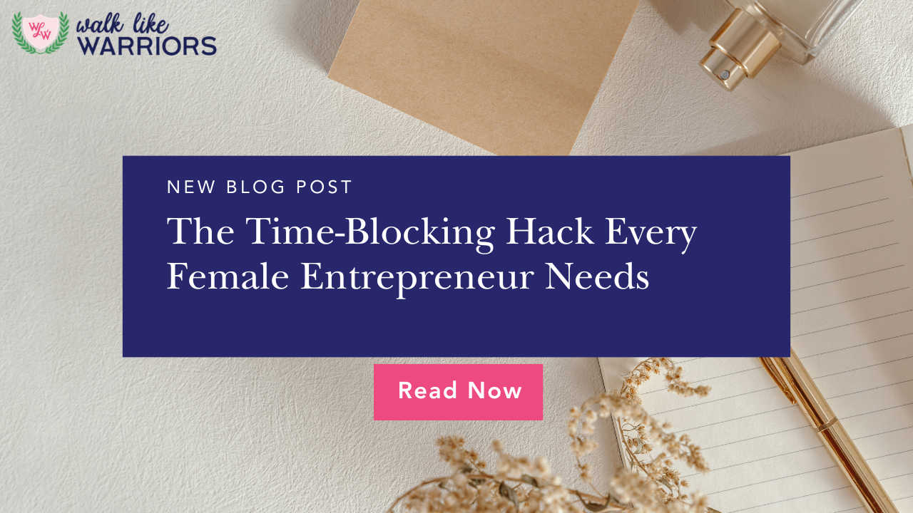 Female entrepreneur using themed workdays and time-blocking strategies to improve productivity