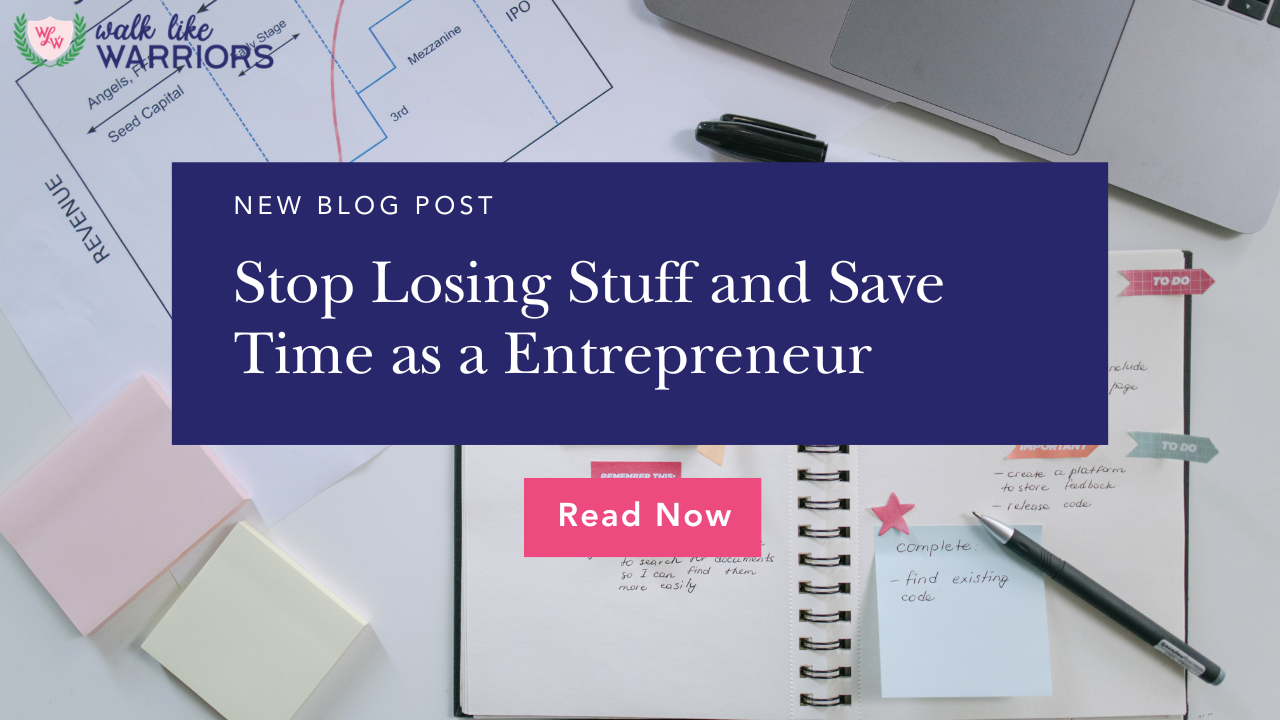 Female entrepreneur organizing her business with a color-coded system to save time and stay productive
