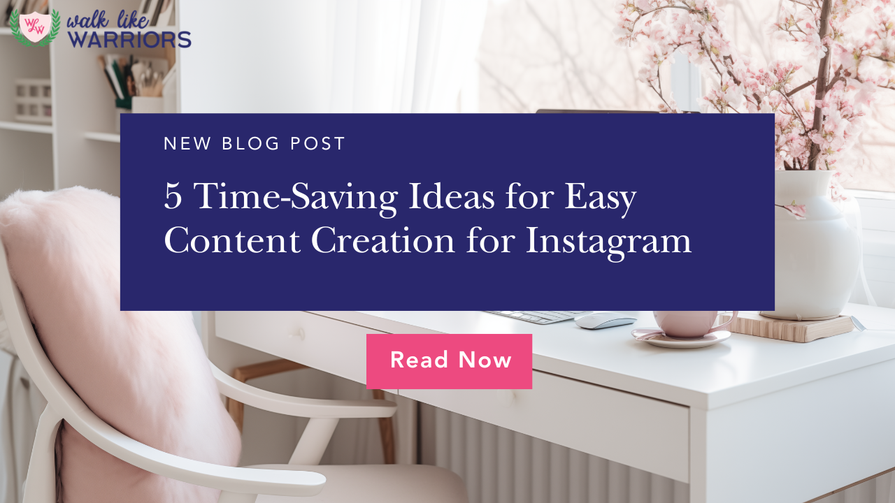 Female entrepreneur creating Instagram content efficiently with batching and scheduling strategies