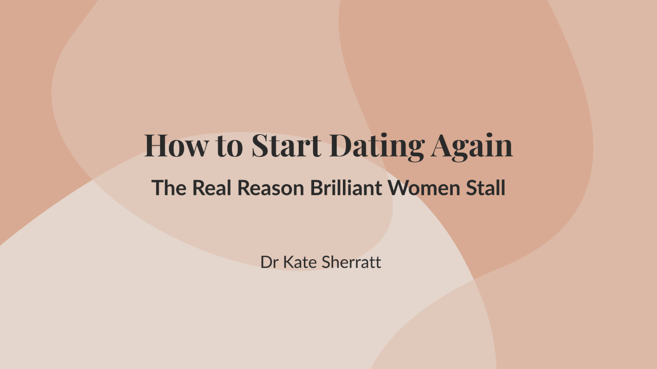 How to start dating again — advice for women from Clinical Psychologist Dr Kate Sherratt