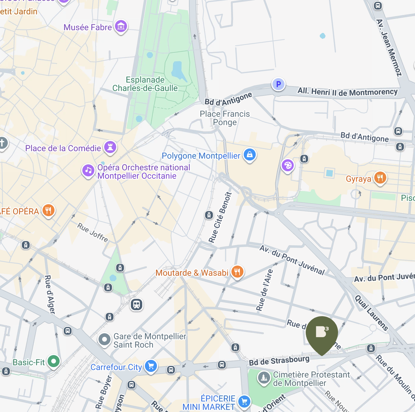 Plan d'accès, ouvrir dans Maps