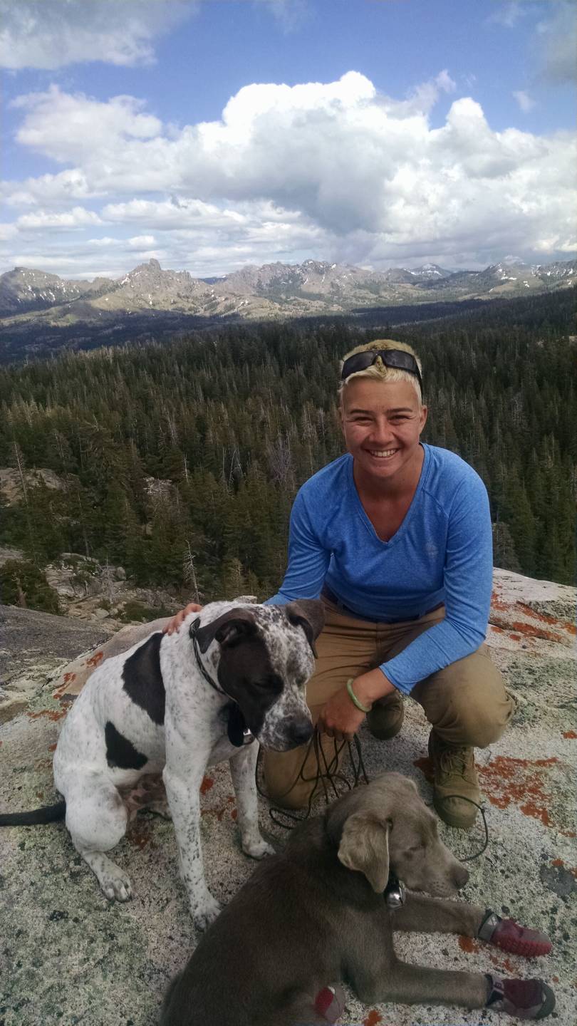 Kendall, Custom K-9 trainer, with a service dog