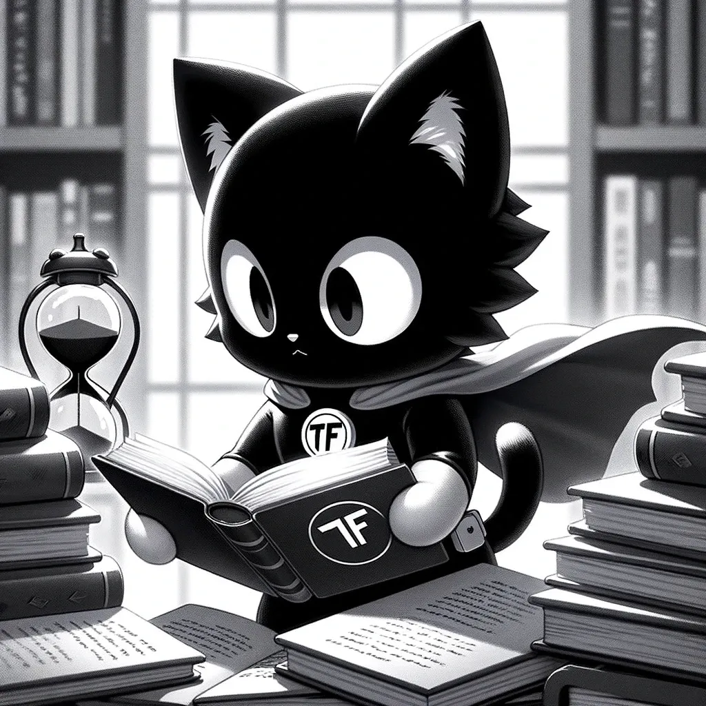 Cat Reading Book