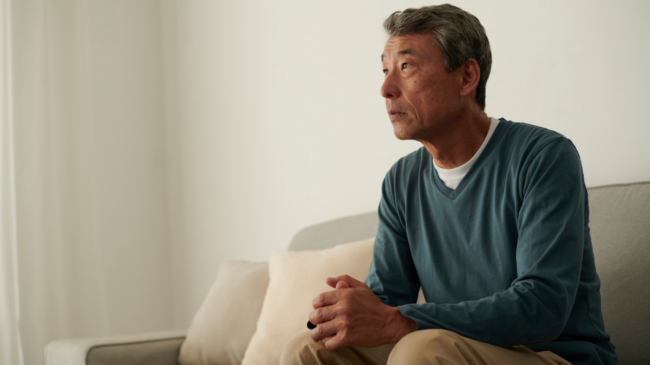 Man at a crossroads of prostate cancer tratments.