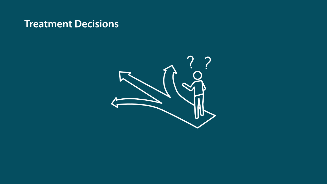 Man at a crossroads of prostate cancer tratments.