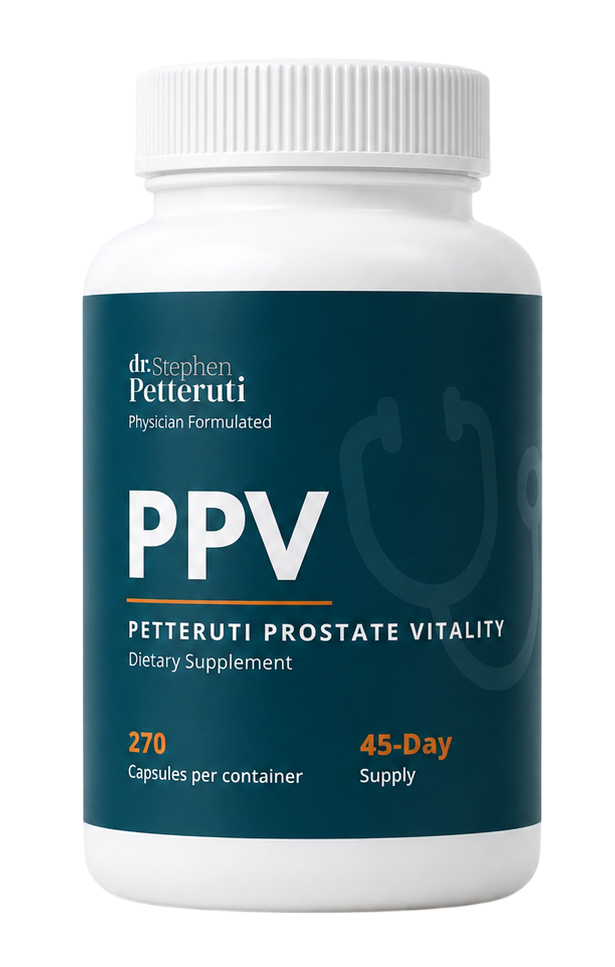Bottle of Petteruti Prostate Vitality (PPV)