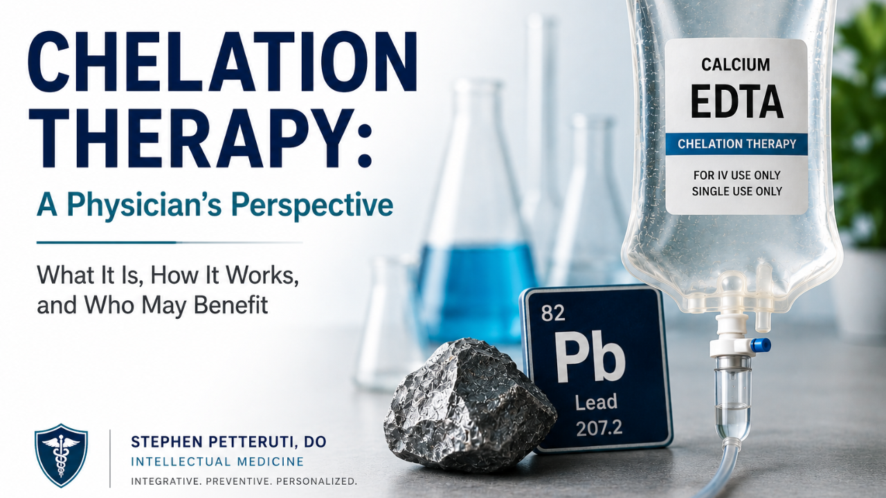 What is chelation therapy? Learn how EDTA chelation works, who may benefit, the latest research, and Dr. Stephen Petteruti's clinical perspective.