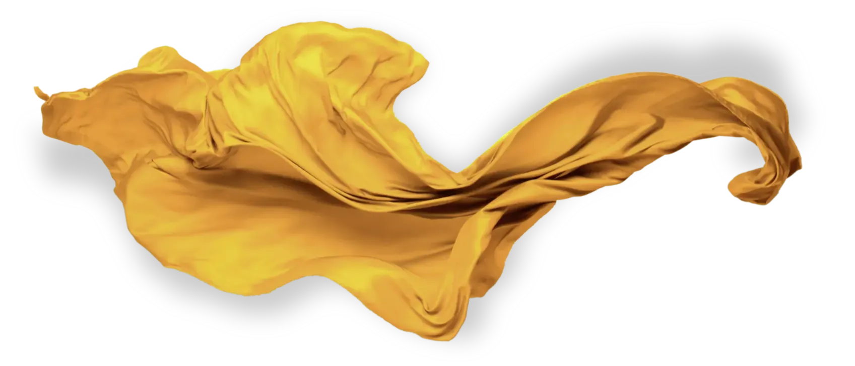 Decorative gold fabric design element