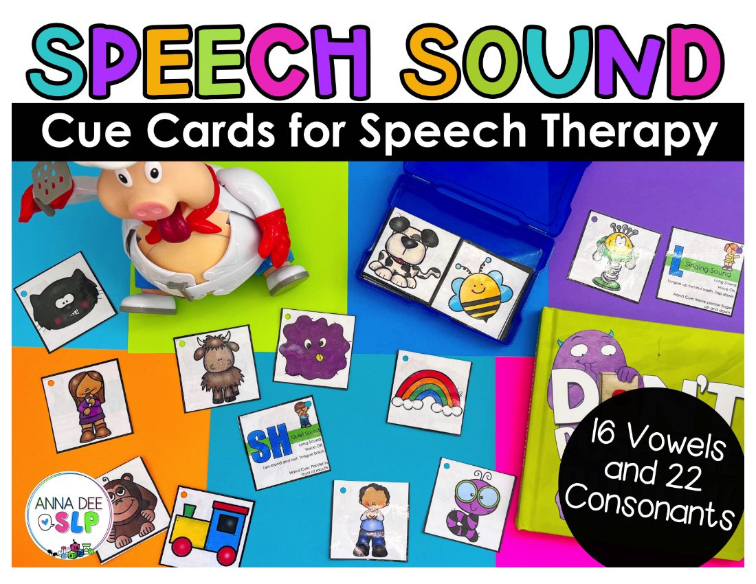 Articulation and Apraxia Sound Cue Cards for speech therapy preview page 1
