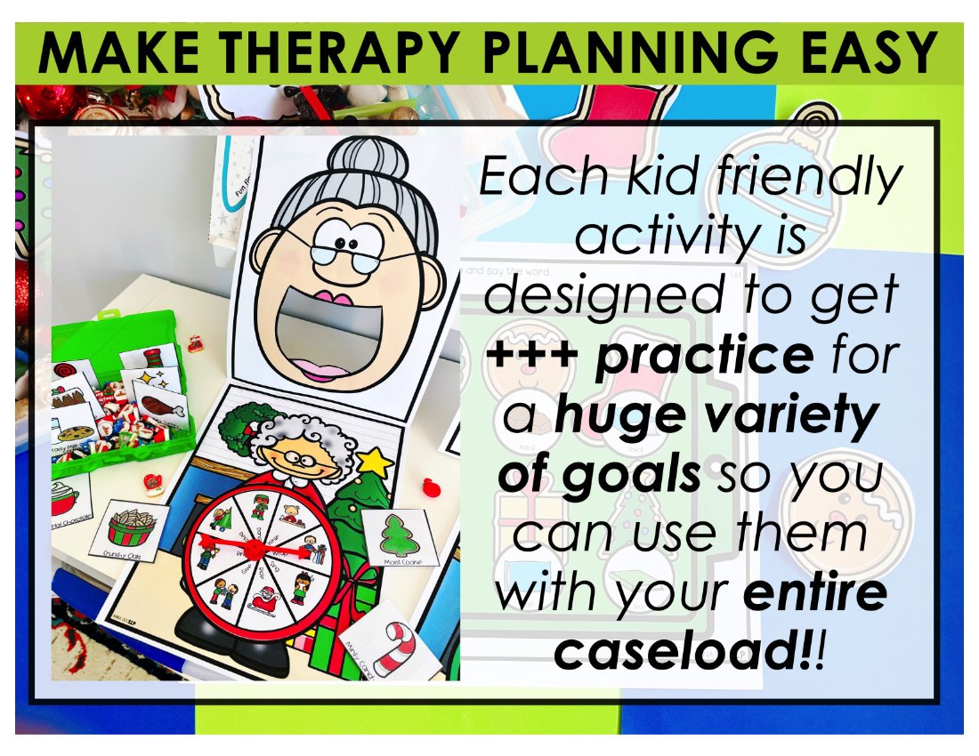 Christmas Activities Bundle for speech therapy preview page 2
