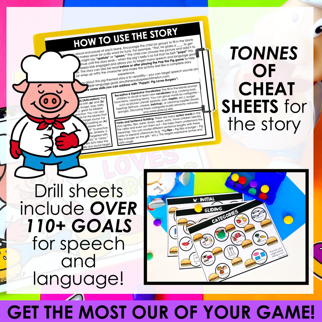 Pop the Pig Story and Game Bundle for speech therapy – image 4