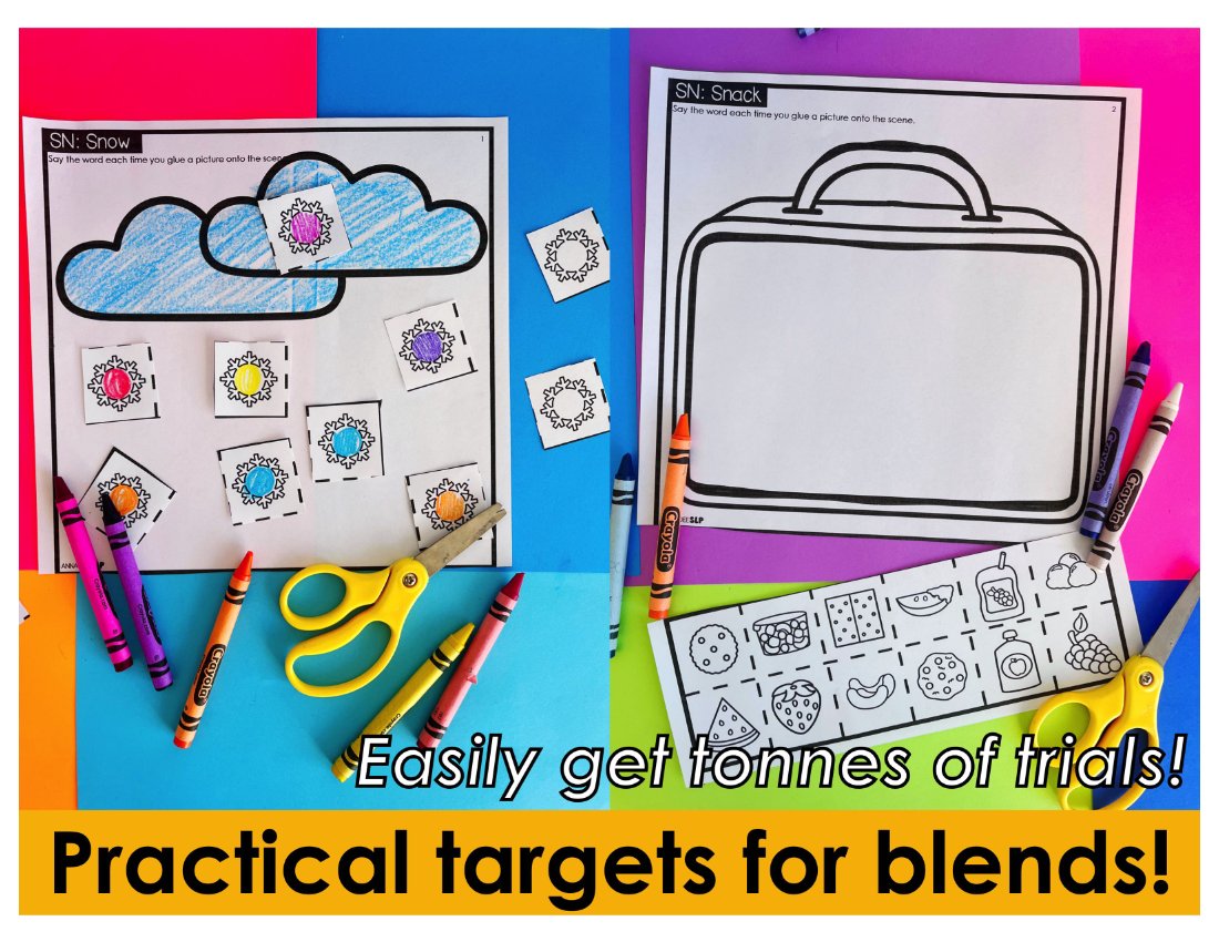 Blends Craft Sheets for speech therapy preview page 3