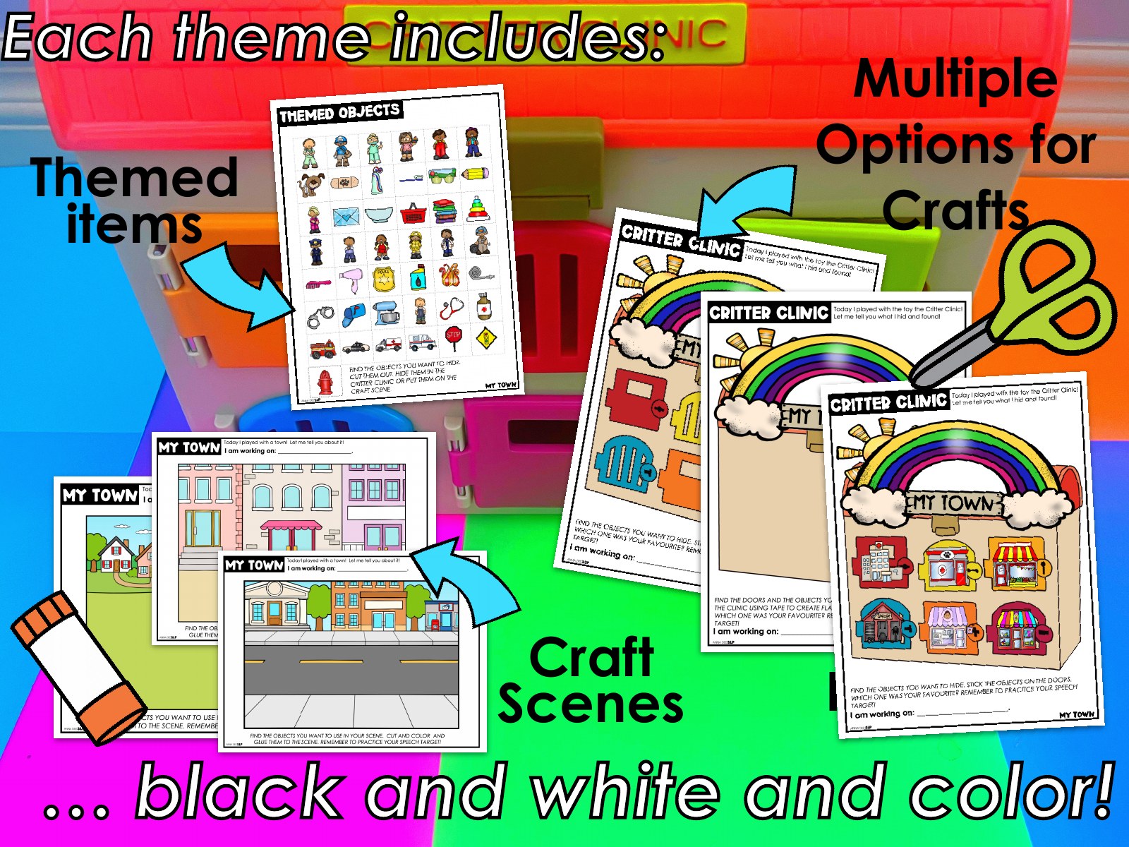 Critter Clinic Craft Sheets for speech therapy preview page 3