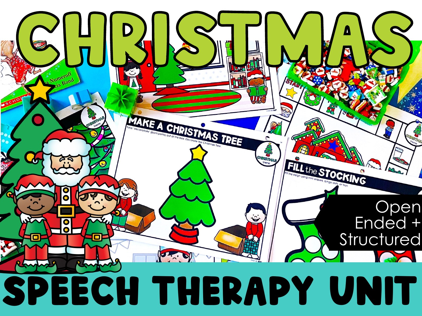 Christmas Activities and Worksheets for speech therapy preview page 1