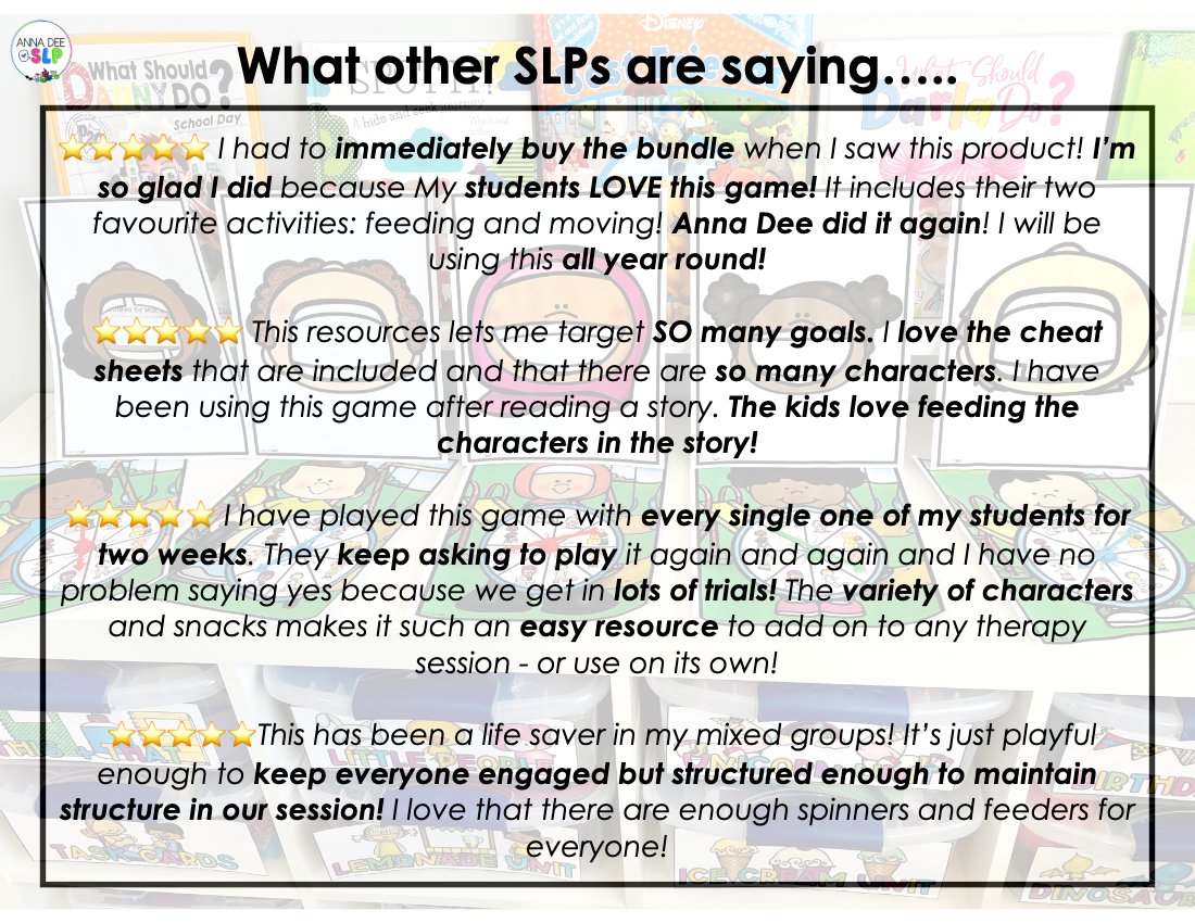 Everyday Kids Feeding Game for speech therapy preview page 7