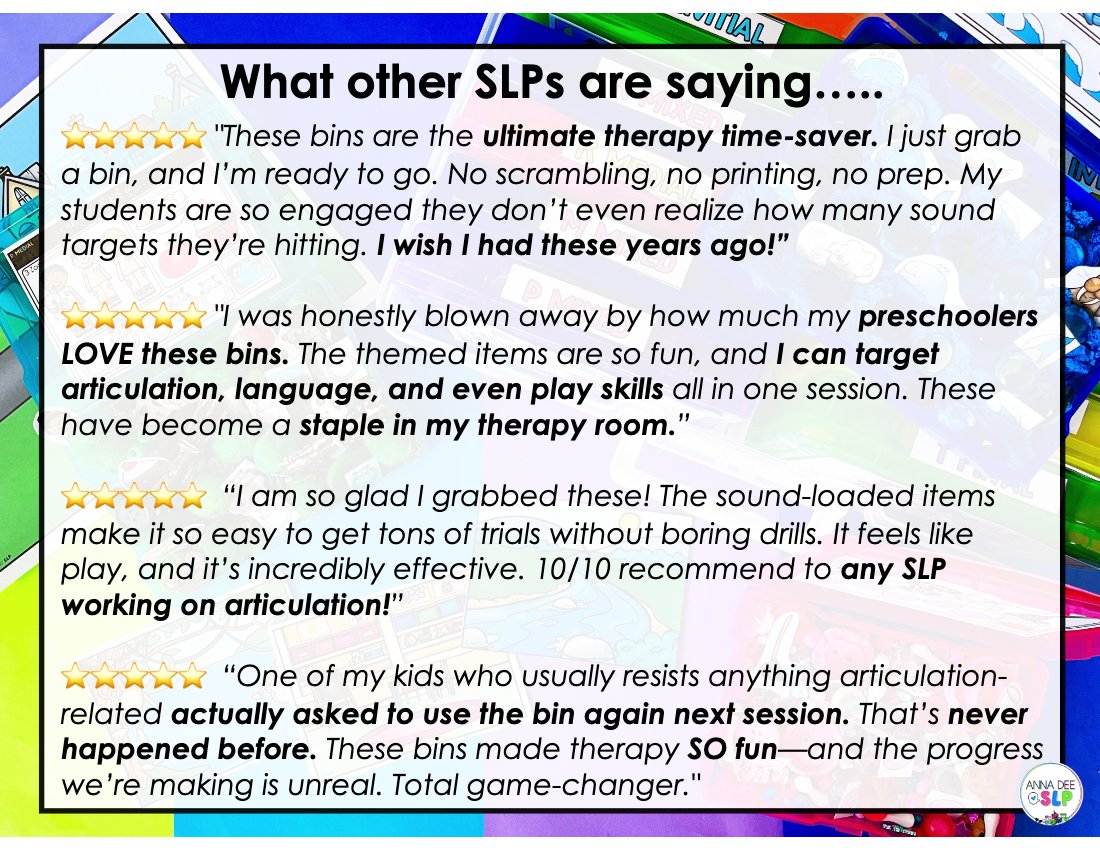 Articulation Sensory Bins BUNDLE for speech therapy preview page 13