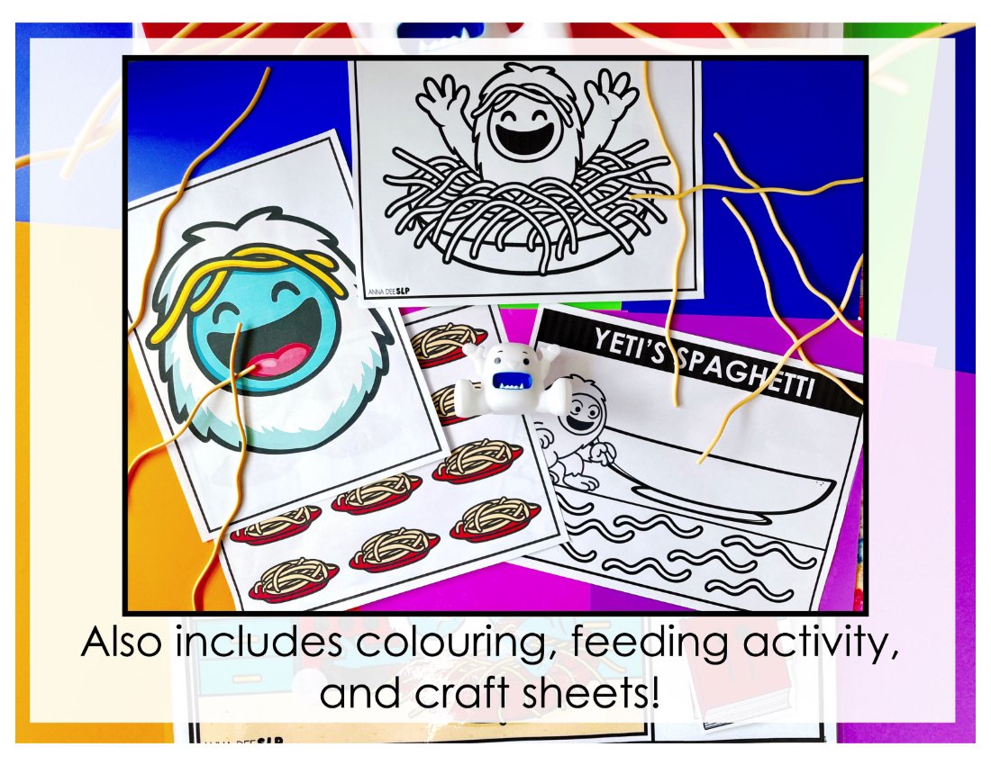 Yeti in my Spaghetti Interactive Story for speech therapy preview page 5