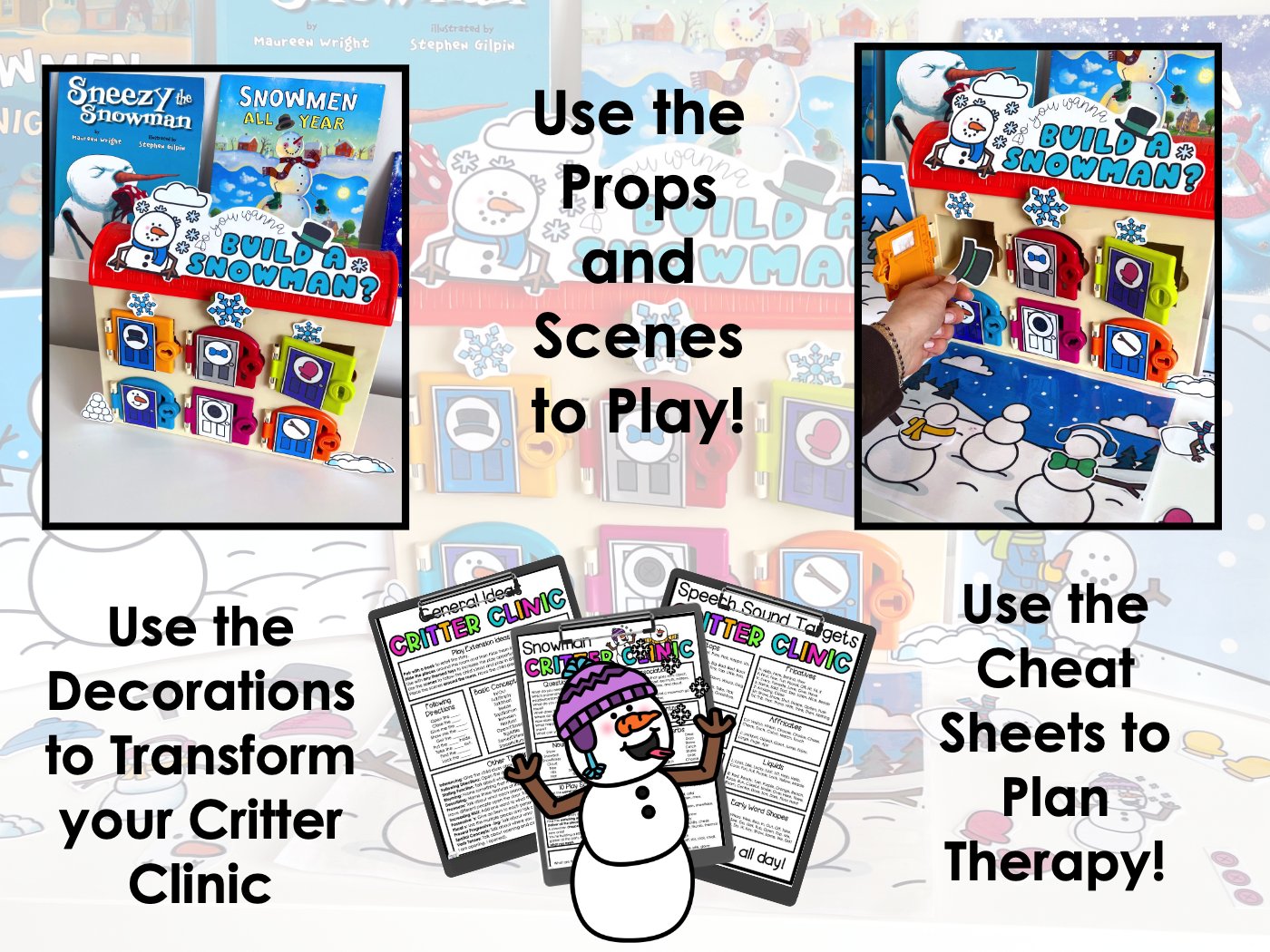 Critter Clinic Winter Bundle for speech therapy preview page 2