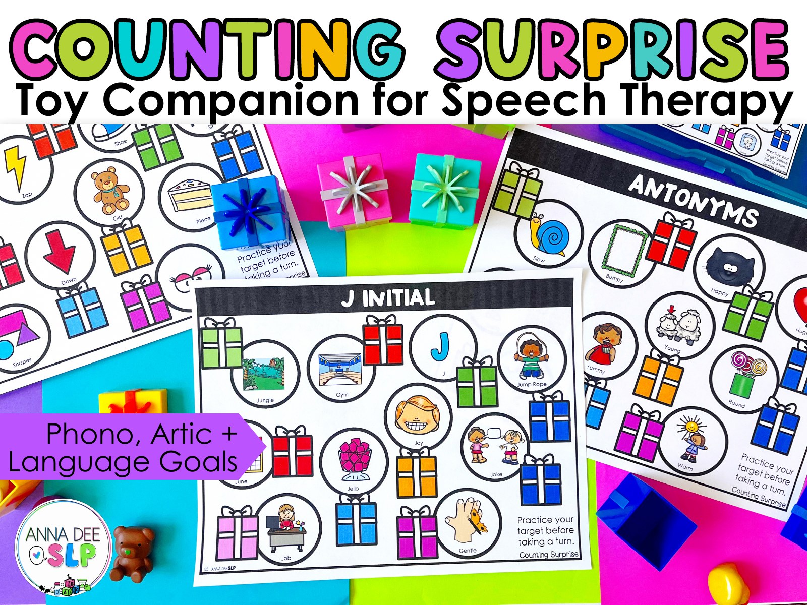 Counting Surprise Drill Toy Companion for speech therapy preview page 1