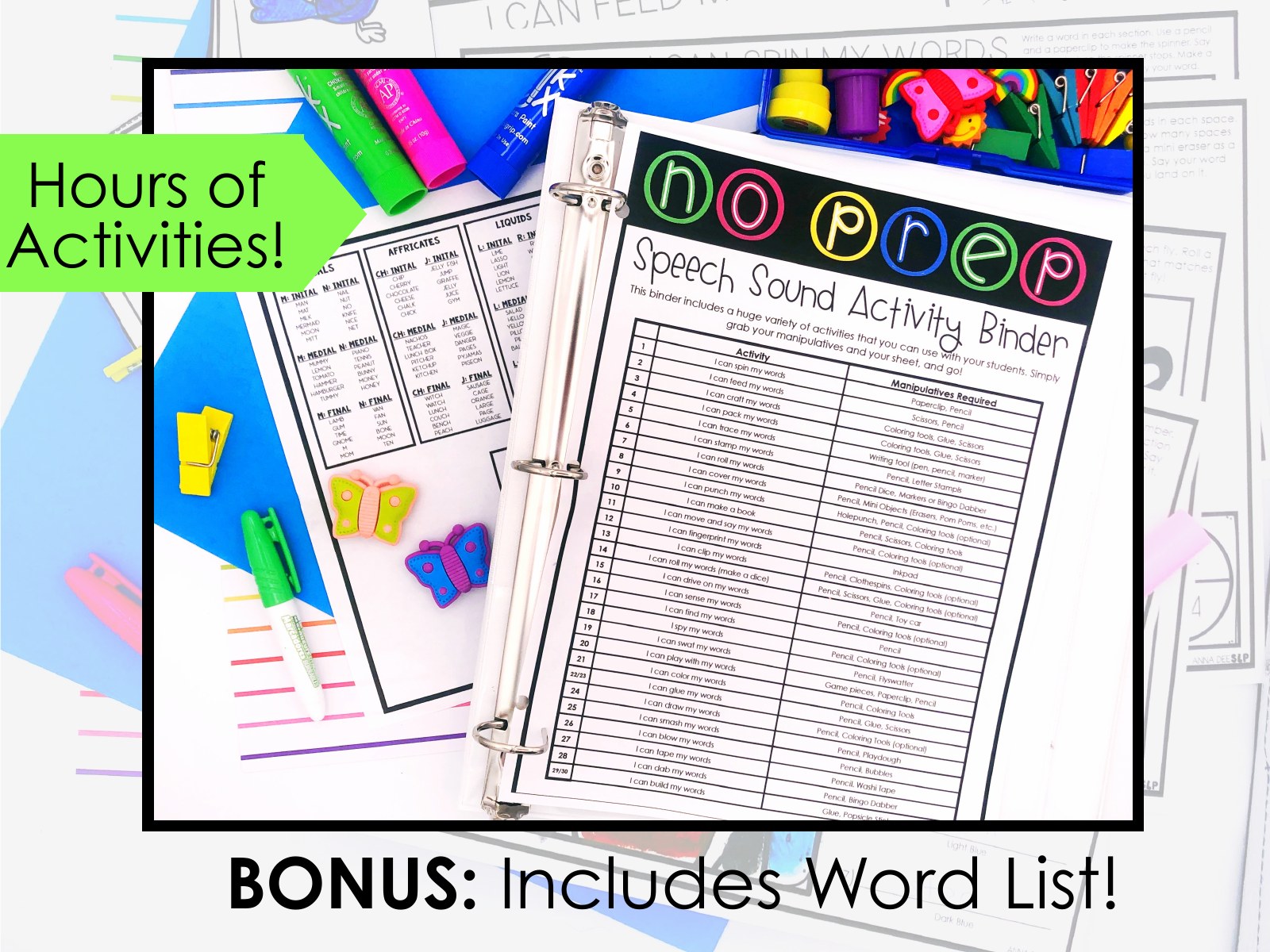 Articulation, Phonology and Apraxia Activity Binder for speech therapy preview page 6