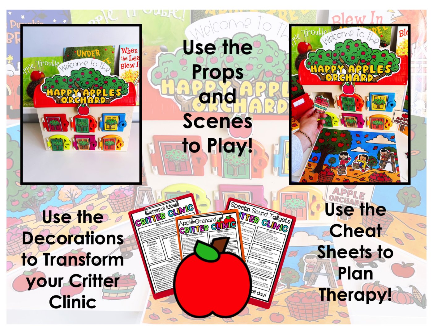 Critter Clinic Fall Bundle for speech therapy preview page 2