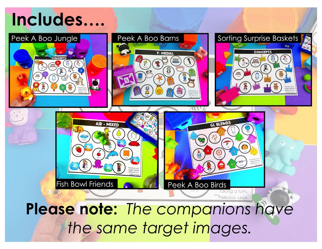 Toy Companion Worksheets Bundle 2.0 for speech therapy preview page 4