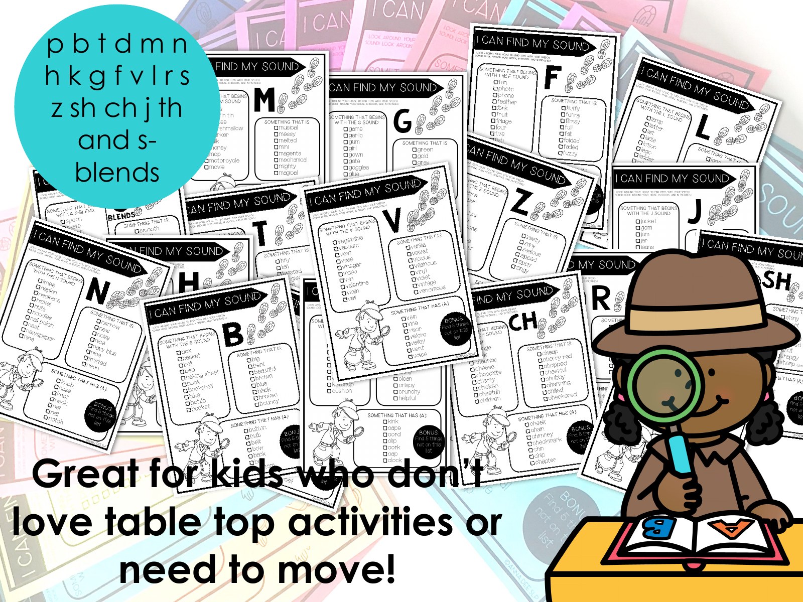 Articulation Scavenger Hunt for speech therapy preview page 3