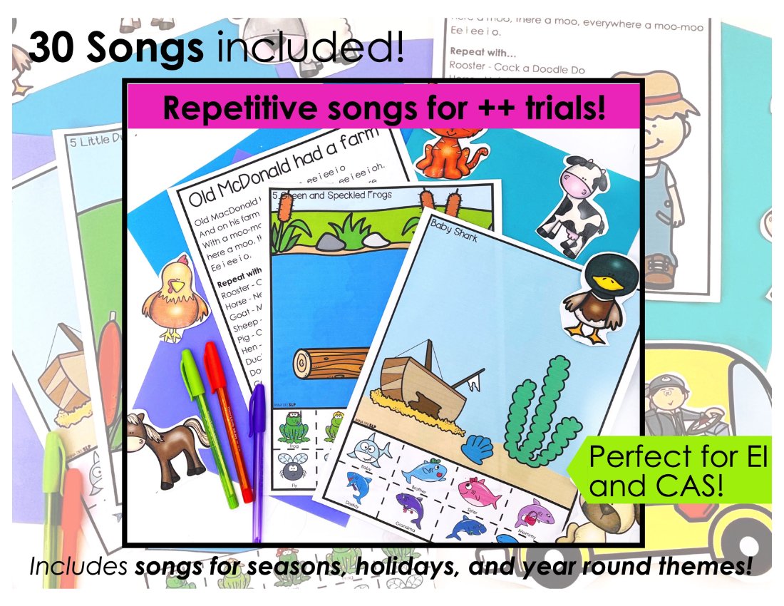 Song Companions and Props for speech therapy preview page 2