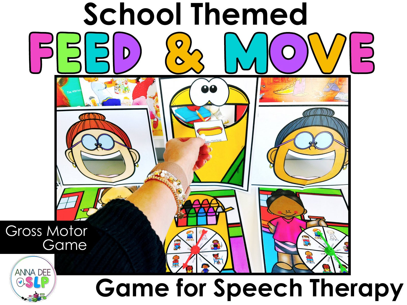 Back to School Interactive Feeding Game for speech therapy preview page 1