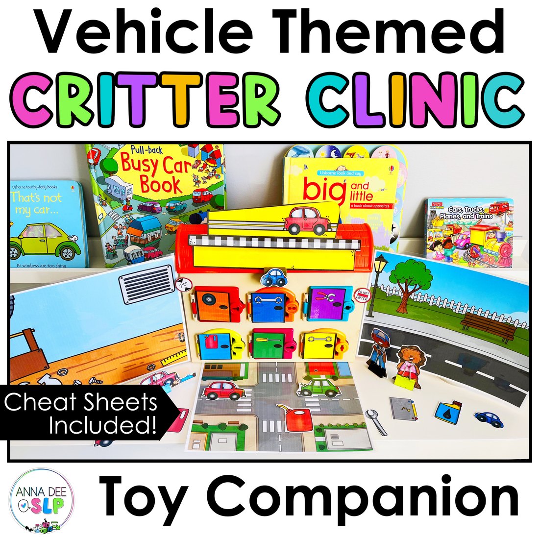 Transportation Critter Clinic speech therapy toy companion