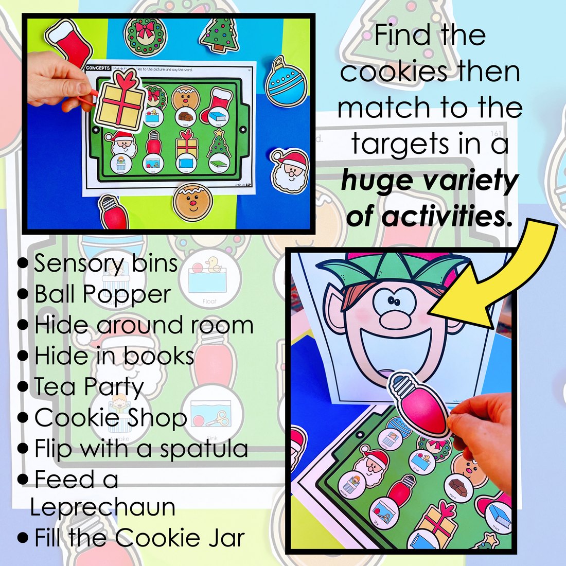 Christmas say and play activity for speech therapy – image 2