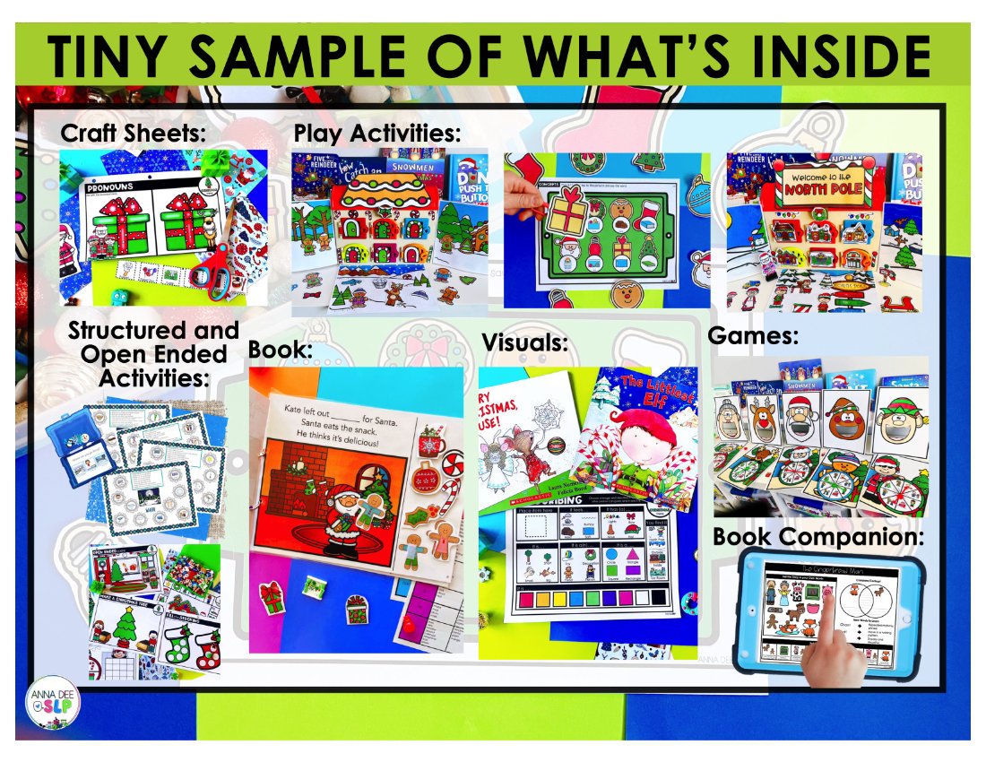 Christmas Activities Bundle for speech therapy preview page 4