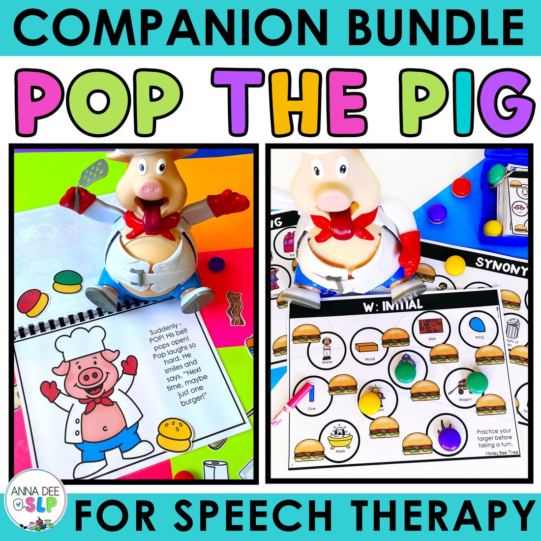 Pop the Pig Story and Game Bundle for speech therapy
