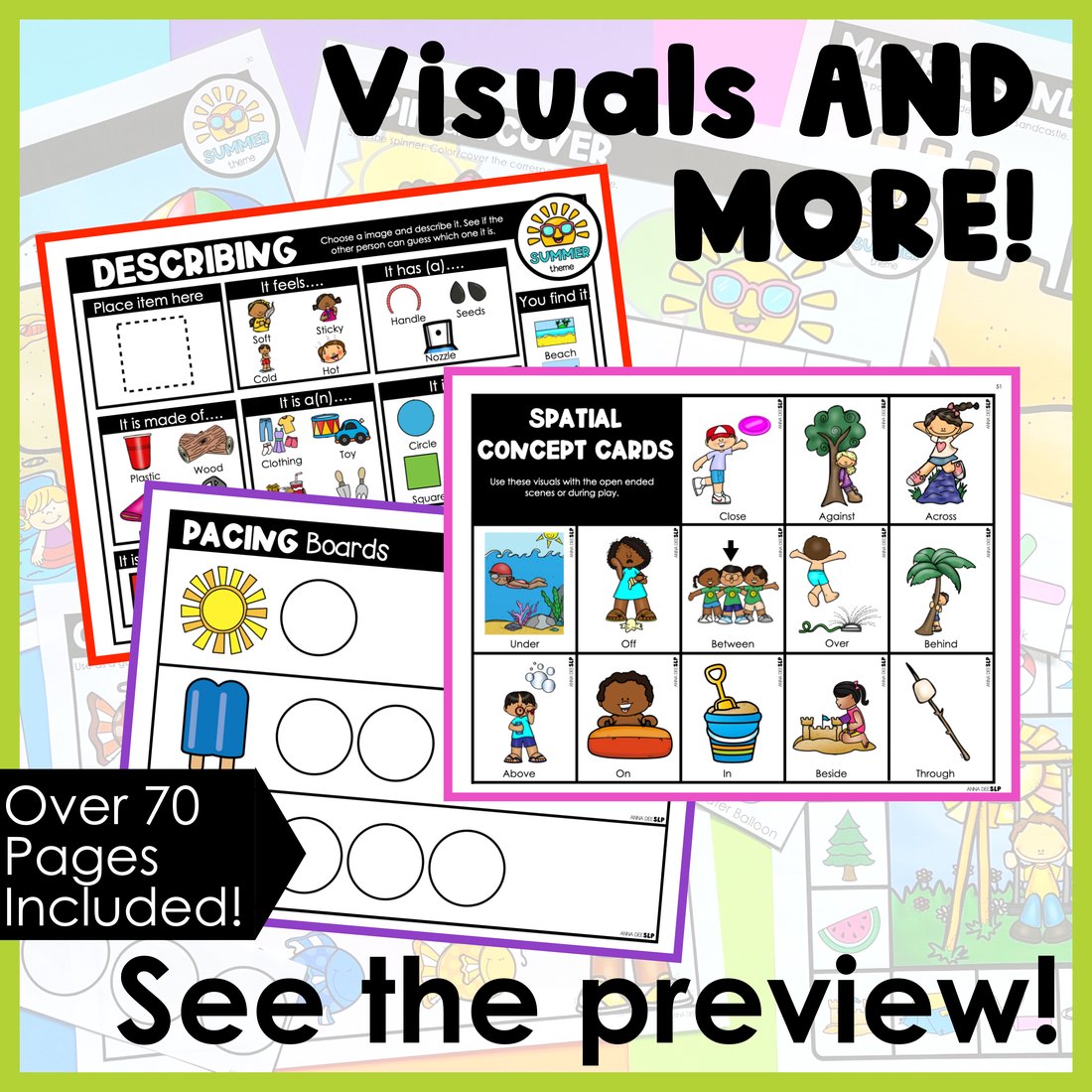 Summer Activities and Worksheets for speech therapy – image 4