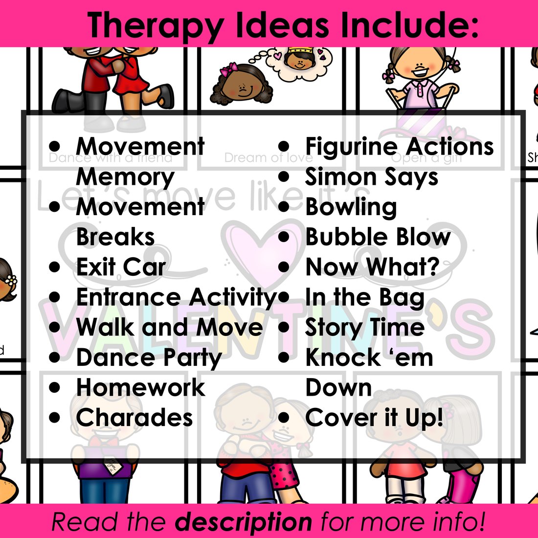 Valentine's Day movement cards for speech therapy – image 4