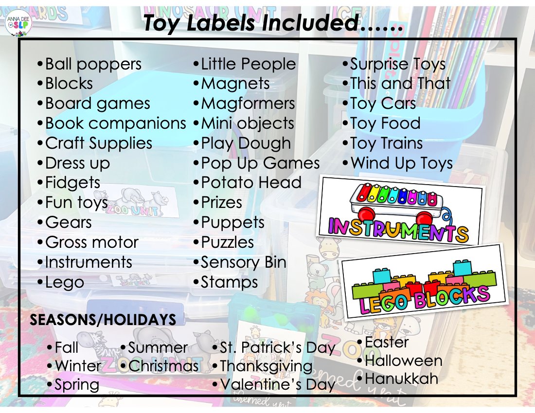 Office Organization Labels for speech therapy preview page 7