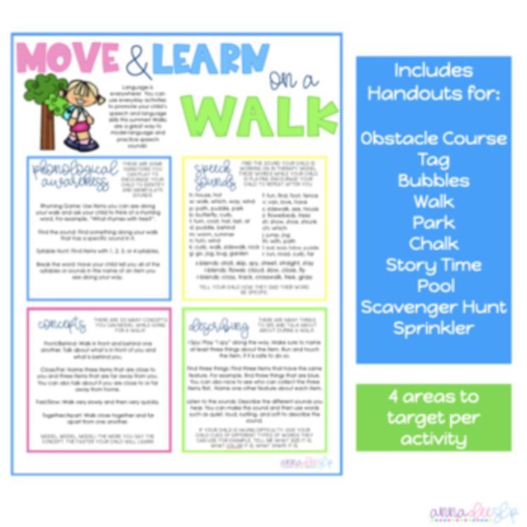 Summer Homework Handouts for speech therapy – image 3