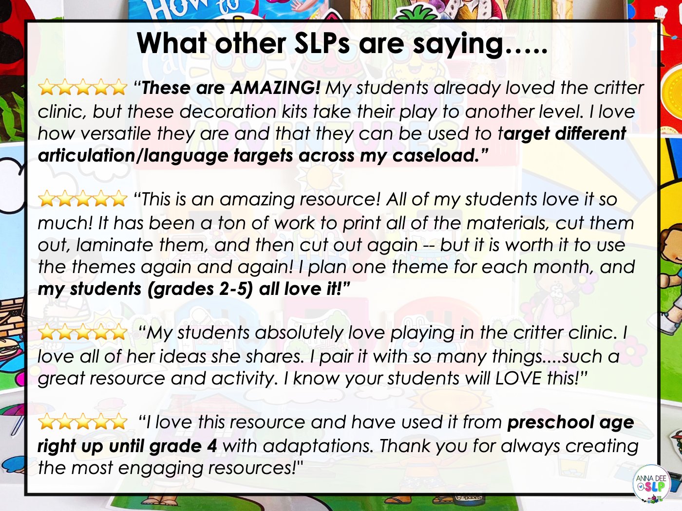 Critter Clinic Summer Bundle for speech therapy preview page 5