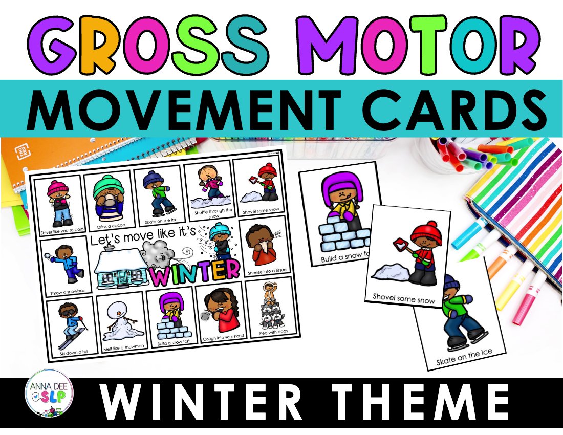 Winter movement cards for speech therapy preview page 1