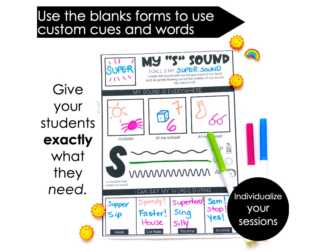 One Page Articulation Carryover Worksheets for speech therapy preview page 5