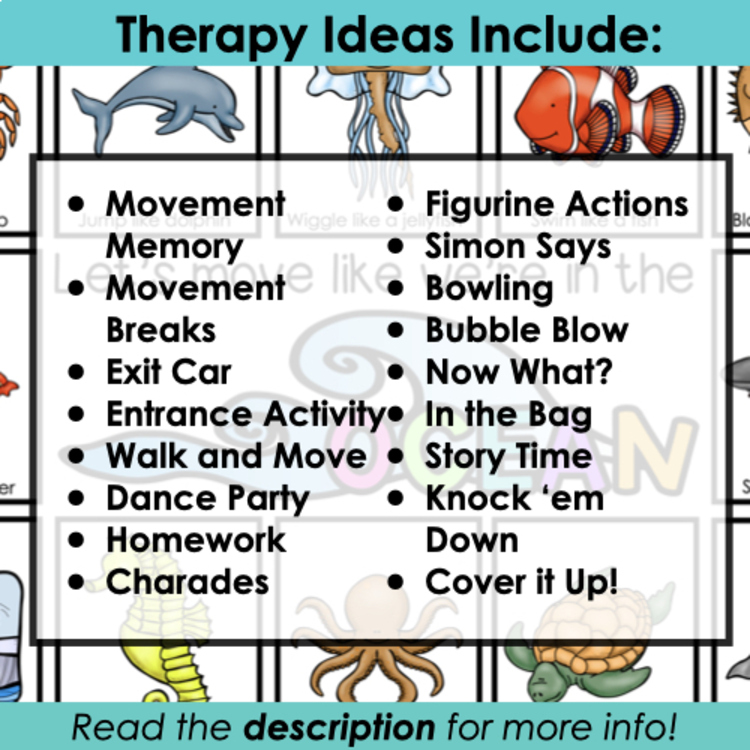 Ocean movement cards for speech therapy – image 4