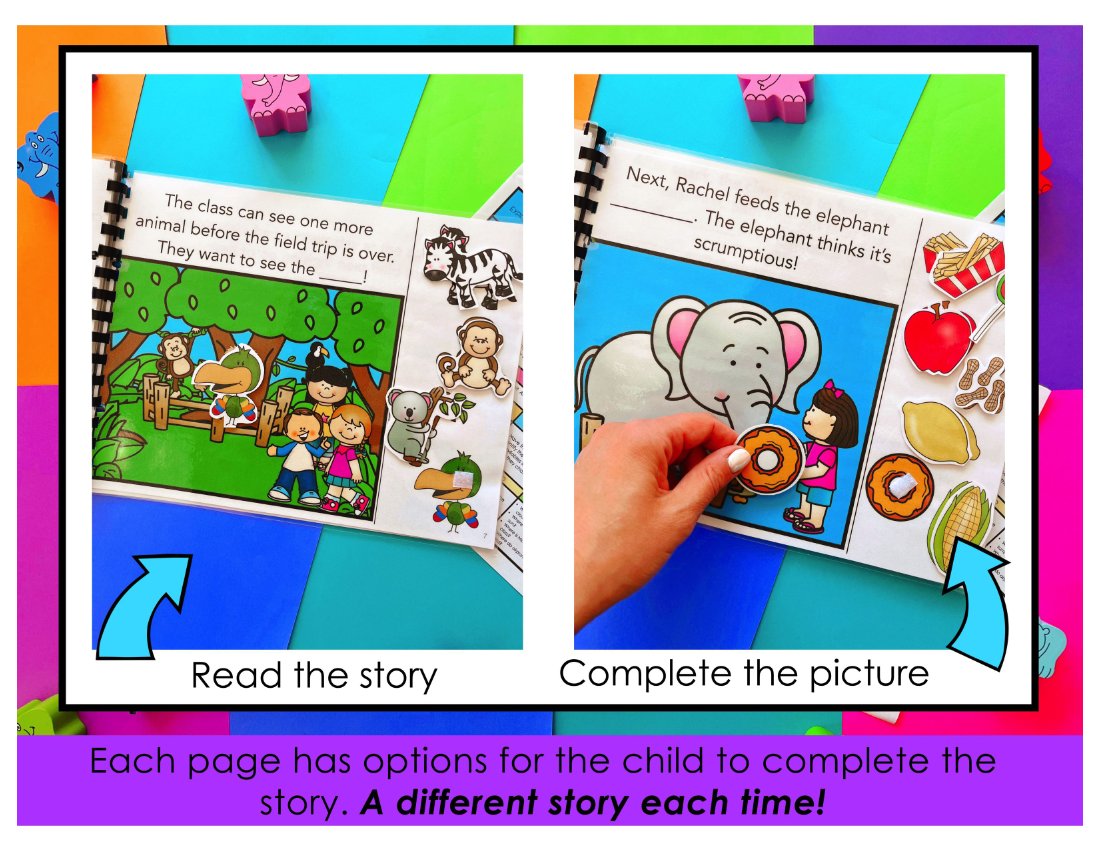Zoo Interactive Book for speech therapy preview page 2